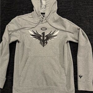 Mello Ball Gray Hoodie with Black Graphic